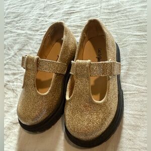 Cat & Jack Gold Glitter Dress Shoes